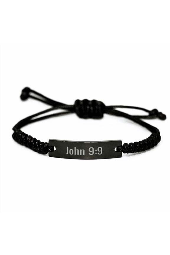 John 9 9 Bracelet John 9:9 Gift Bible Verse Scripture Stainless Steel Bracelet