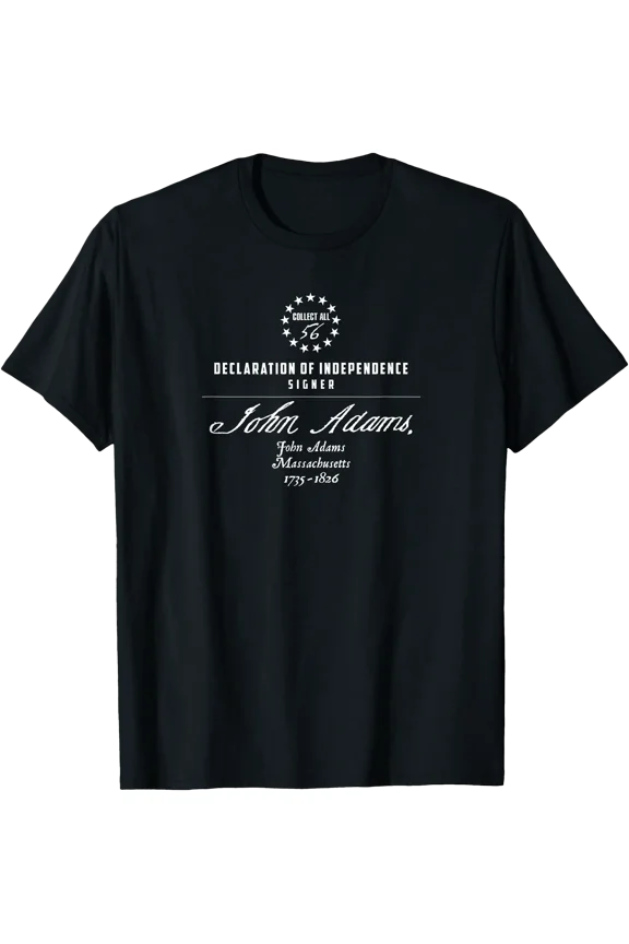 John Adams Signature Declaration of Independence T-Shirt, Unisex T-Shirt