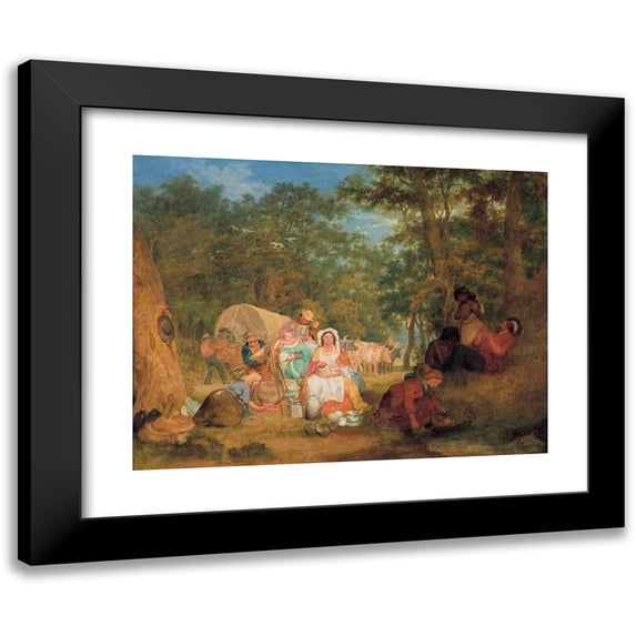 John Alexander Gilfillan 18x15 Black Modern Framed Museum Art Print Titled - Homeward Bound- Dinner-Time (circa 1852)