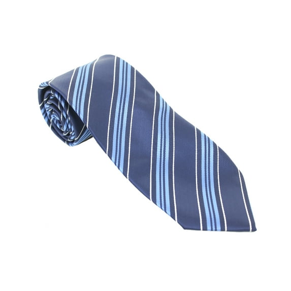 John Ashford Mens Navy Trad Stripe Necktie