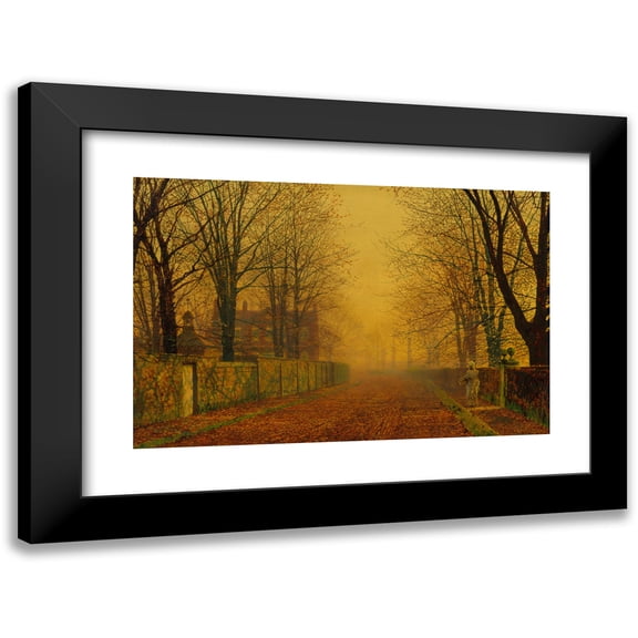 John Atkinson Grimshaw 14x11 Black Modern Framed Museum Art Print Titled - Evening Glow