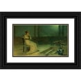 thumbnail image 1 of John Atkinson Grimshaw 18x12 Black Ornate Wood Framed Double Matted Museum Art Print Titled - A Classical Maiden Seated on a Terrace by Moonlight, 1 of 5