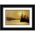 thumbnail image 1 of John Atkinson Grimshaw 2x Matted 24x18 Black Ornate Framed Art Print 'The Thames Below London Bridge', 1 of 2