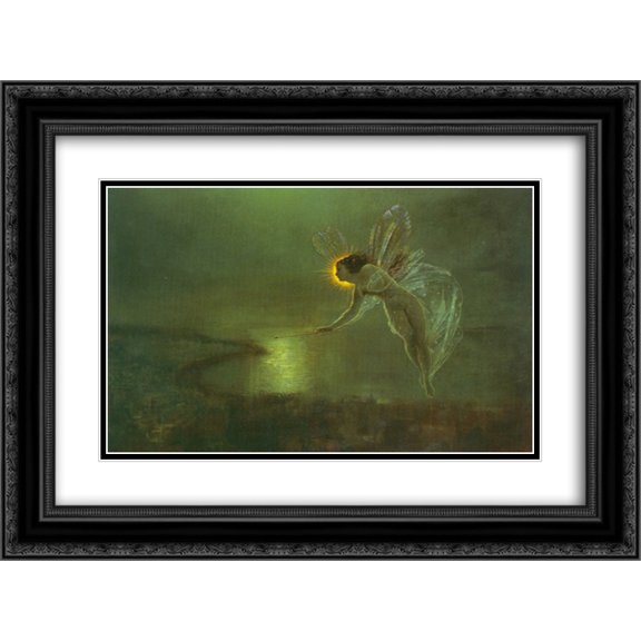 John Atkinson Grimshaw 2x Matted 24x20 Black Ornate Framed Art Print 'Spirit of the Night'