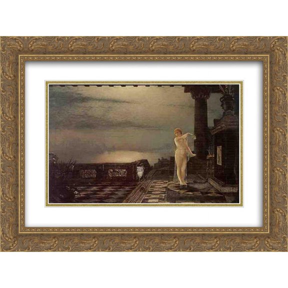 John Atkinson Grimshaw 2x Matted 24x20 Gold Ornate Framed Art Print 'Dido'