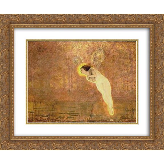 John Atkinson Grimshaw 2x Matted 24x20 Gold Ornate Framed Art Print 'Iris'