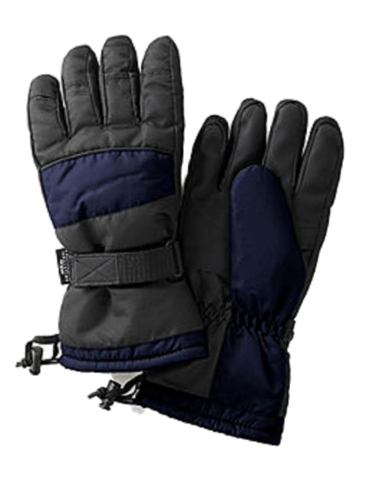 John Bartlett Mens Black Blue Thinsulate Winter Snow Ski Gloves Snowboarding M