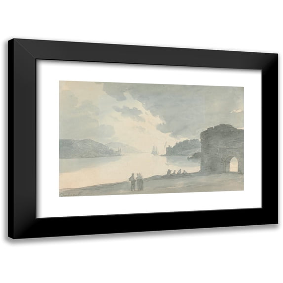 John Baverstock Knight 18x13 Black Modern Framed Museum Art Print Titled - Dartmouth (1823)