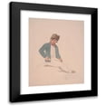 thumbnail image 1 of John Baverstock Knight 20x24 Black Modern Framed Museum Art Print Titled - Portrait of a Youth in a Fur Hat, 1 of 5