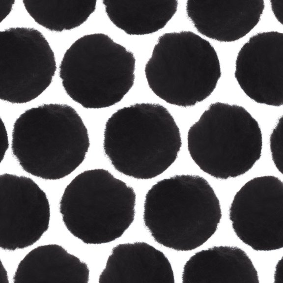 John Bead 1.5in Black Pom Poms for Crafts DIY Art Creative, 50pcs