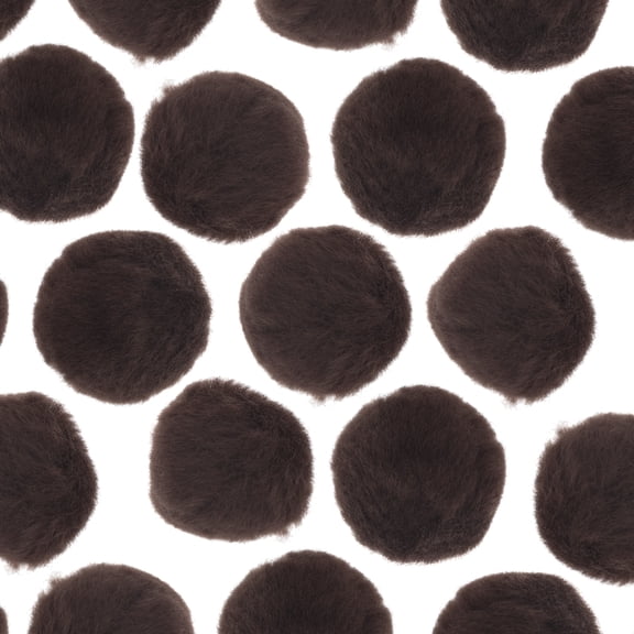 John Bead 1.5in Brown Pom Poms for Crafts DIY Art Creative, 50pcs
