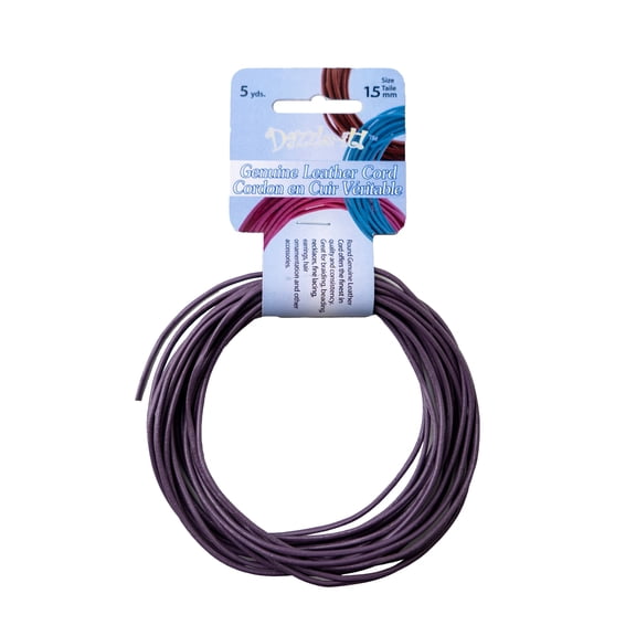 John Bead 1.5mm Violet Genuine Leather Cord 5yds