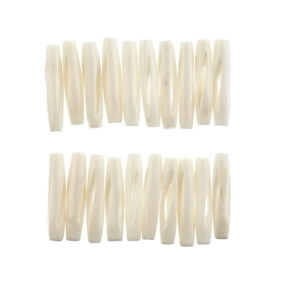 John Bead 1" Natural Pipe Bone Beads, 20pcs