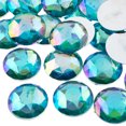 thumbnail image 1 of John Bead 100-Piece 25mm | Aqua AB Acrylic Round Flat Back Rhinestones, 1 of 5