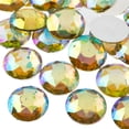 thumbnail image 1 of John Bead 100-Piece 25mm | Yellow AB Acrylic Round Flat Back Rhinestones, 1 of 5