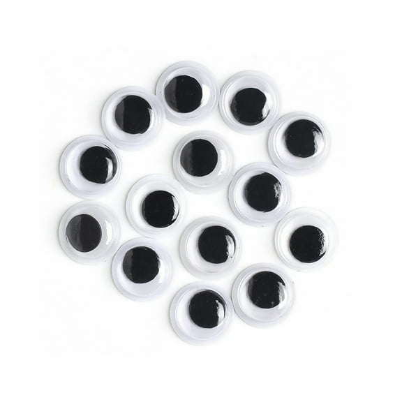 John Bead 1000 Pcs 10mm Googly Wiggle Eyes Paste On Black Craft Sticker Eyes for DIY Doll Making Supplies