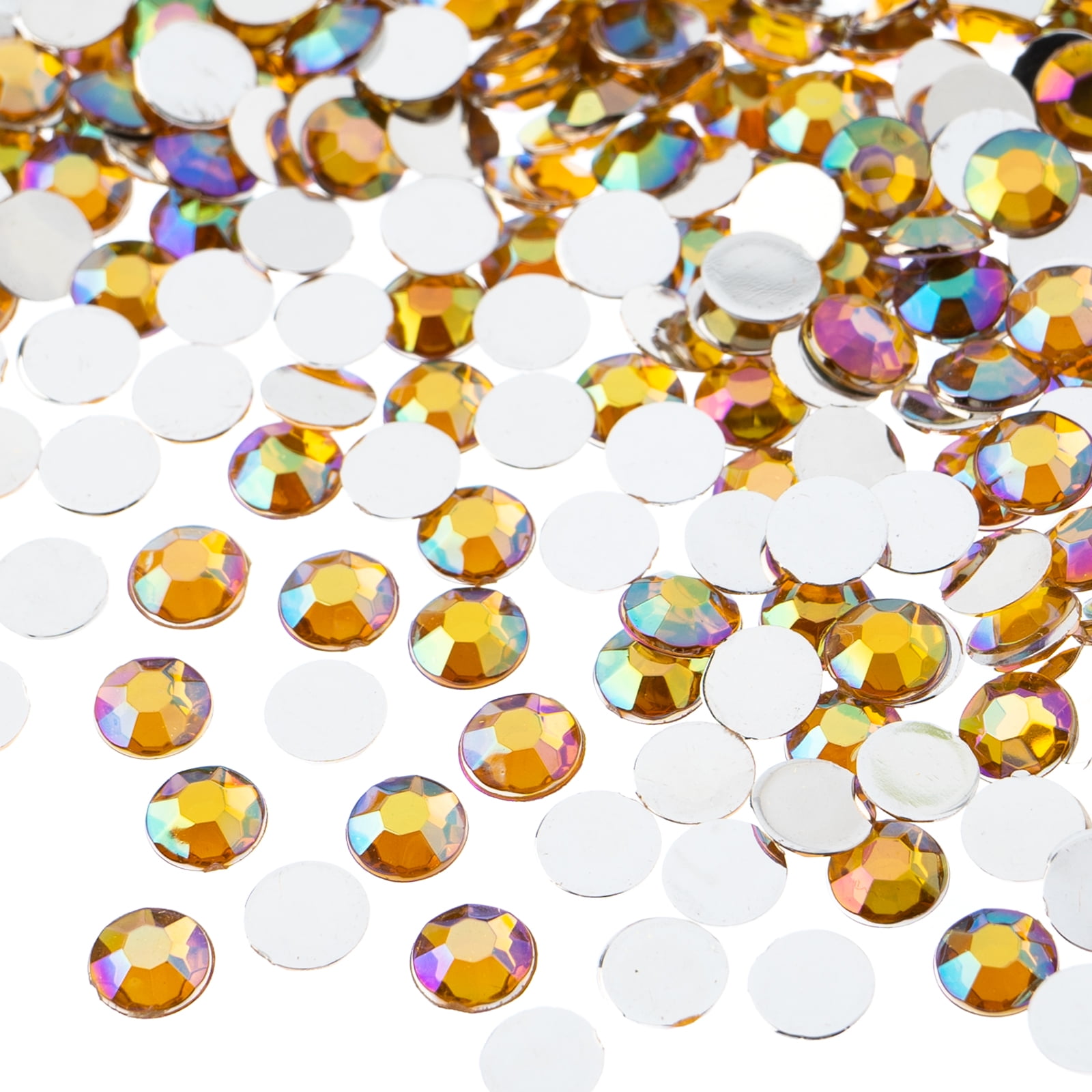 John Bead Acrylic Round Flat Back Rhinestones 6mm (ss28) Crystal 1000pcs/bag - Crystal