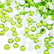 John Bead 1000-Piece 6mm (SS28) | Peridot Acrylic Round Flat Back Rhinestones