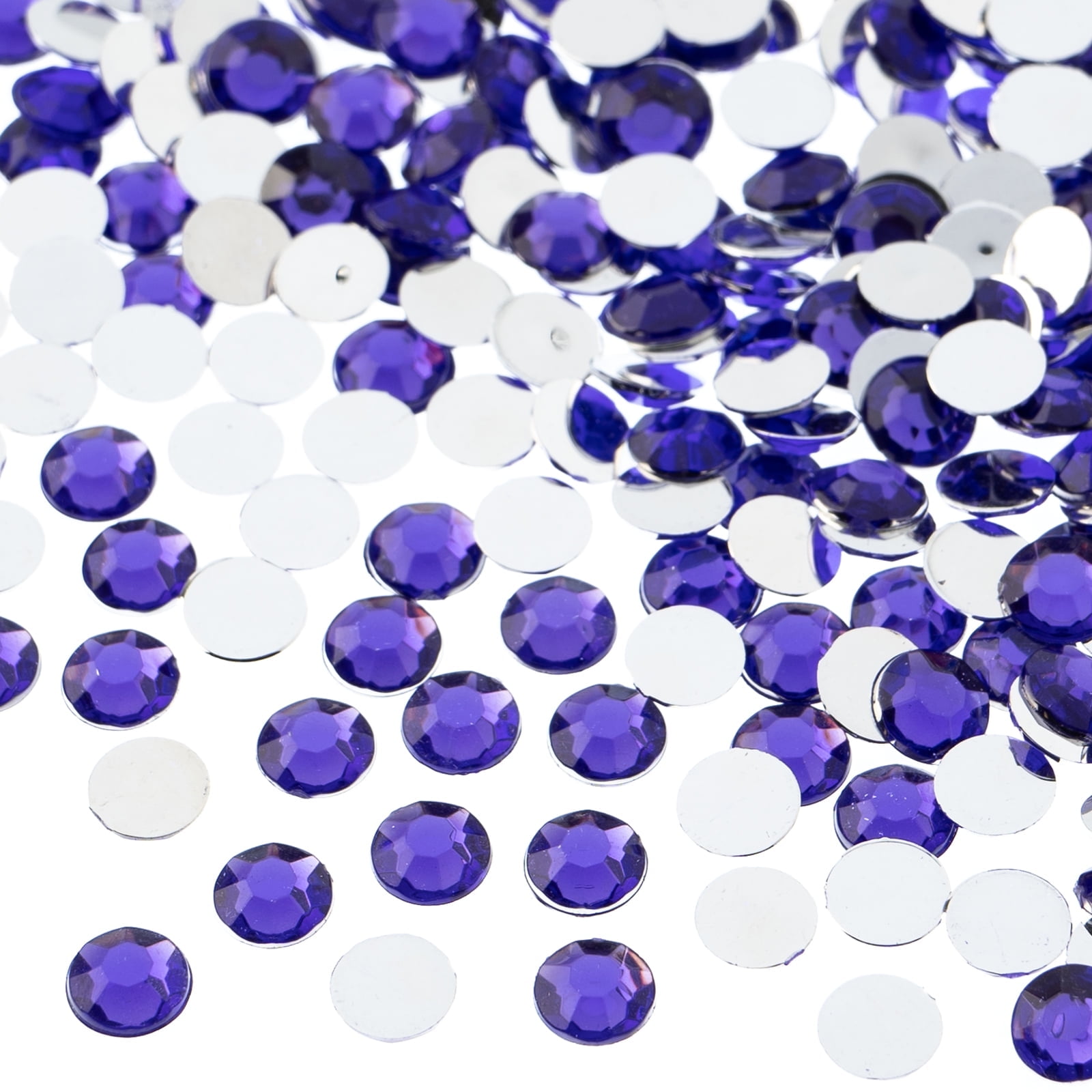 John Bead 1000-Piece 6mm (SS28) | Purple Acrylic Round Flat Back ...