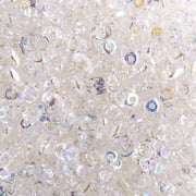 John Bead 100g Czech Glass Superduo 2-Hole Beads 2.5x5mm Crystal AB