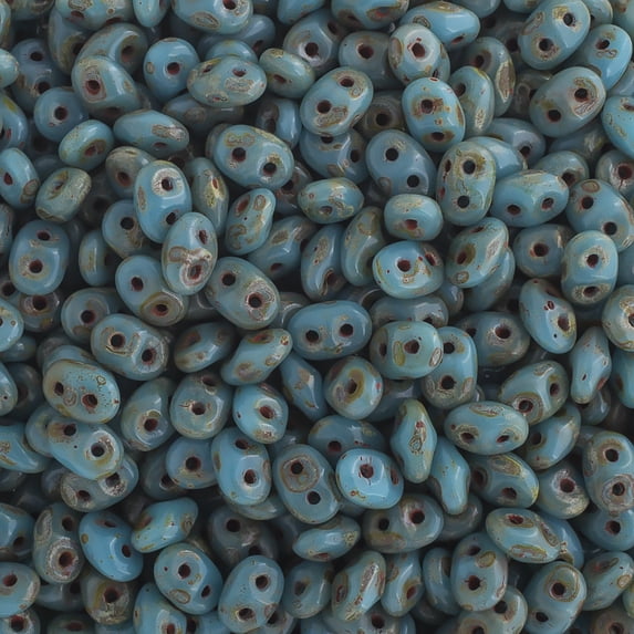 John Bead 100g Czech Glass Superduo 2-Hole Beads 2.5x5mm Turquoise Blue Senegal Brown Violet