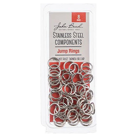 John Bead 100pcs (8mm) Stainless Steel Jump Ring Jewelry Findings Kit