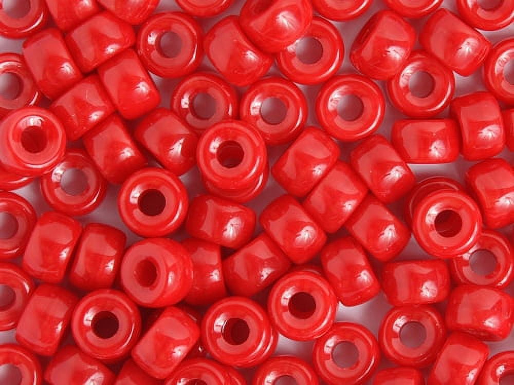 BIG BEAD LITTLE BEAD  10 Acrylic Beads Red Round Plastic Bead 12mm