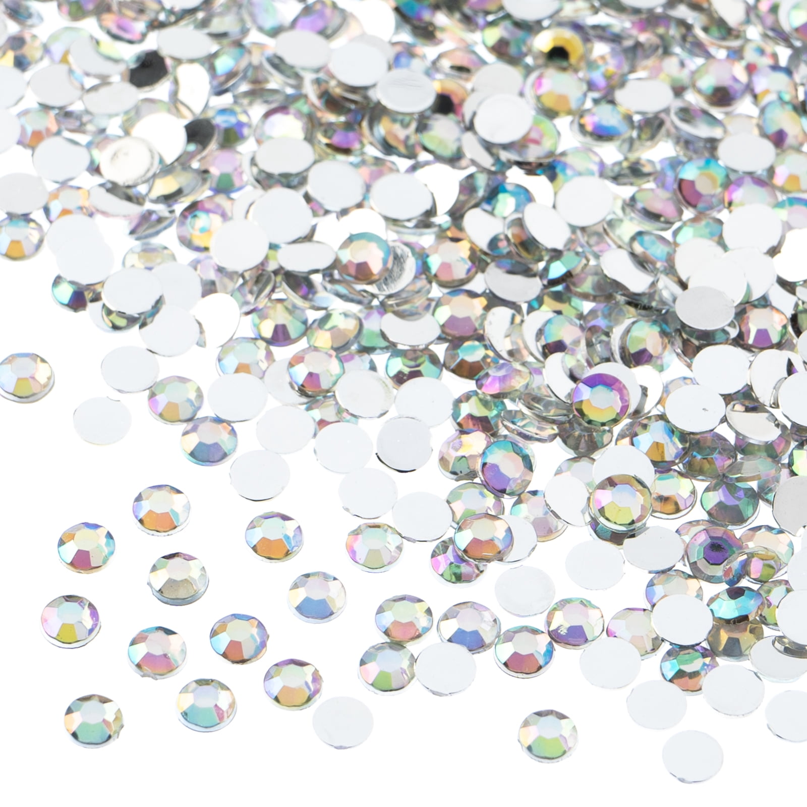 John Bead 2000-Piece 4mm (SS16) | Crystal AB Acrylic Round Flat Back ...