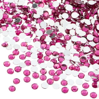 The Crafts Outlet Flatback Rhinestones, Round, 7mm, 5-pk (5X-144-pc) Pink