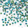thumbnail image 1 of John Bead 2000-Piece 4mm (SS16) | Green AB Acrylic Round Flat Back Rhinestones, 1 of 5