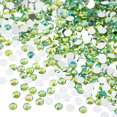 thumbnail image 1 of John Bead 2000-Piece 4mm (SS16) | Peridot AB Acrylic Round Flat Back Rhinestones, 1 of 5