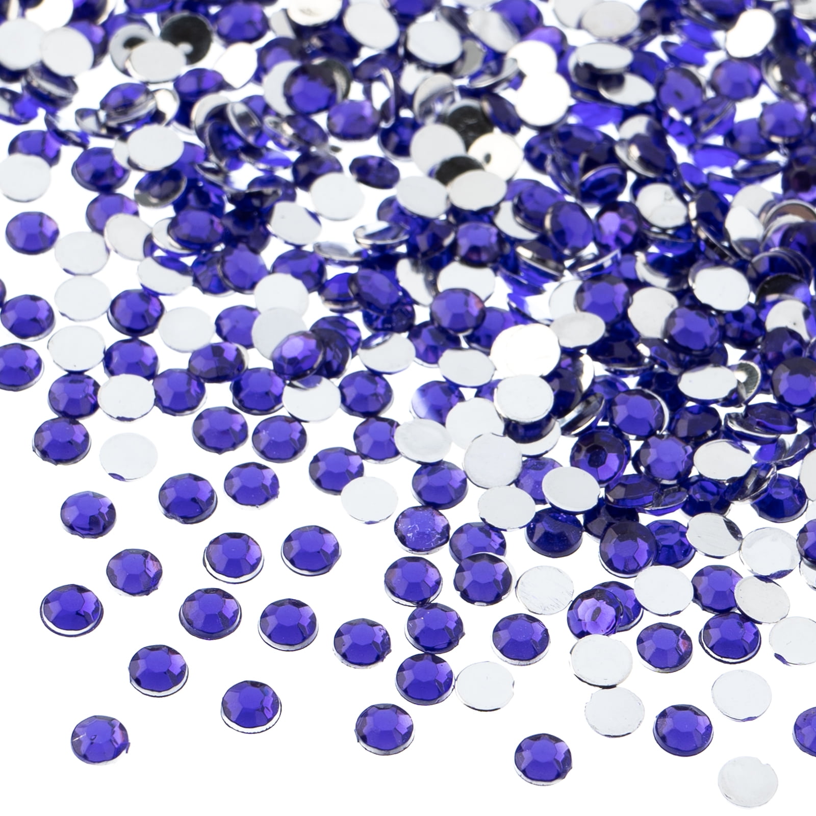 John Bead 2000-Piece 4mm (SS16) | Purple Acrylic Round Flat Back ...