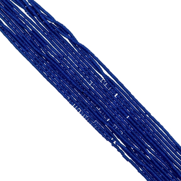 John Bead 23g Cylin Beads Opaque Cobalt Blue Hank 11/0 Glass Bugle Seed Beads for Jewelry Bracelets Necklaces Earrings Making Embroidery Home Decor