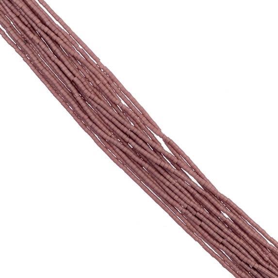 John Bead 23g Cylin Beads Opaque Mauve Hank 11/0 Glass Bugle Seed Beads for Jewelry Bracelets Necklaces Earrings Making Embroidery Home Decor