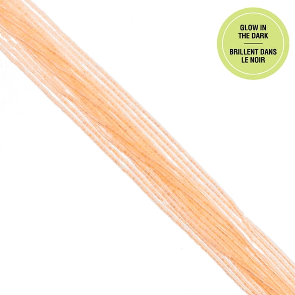 John Bead 23g Cylin Beads Orange Glow in Dark AB Hank 11/0 Glass Bugle Seed Beads for Jewelry Bracelets Necklaces Earrings Making Embroidery Home Decor