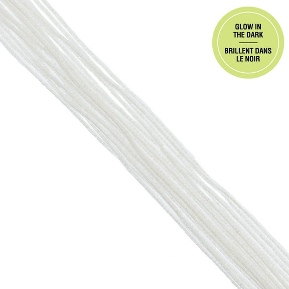 John Bead 23g Cylin Beads White to Green Glow in Dark Hank 11/0 Glass Bugle Seed Beads for Jewelry Bracelets Necklaces Earrings Making Embroidery Home Decor