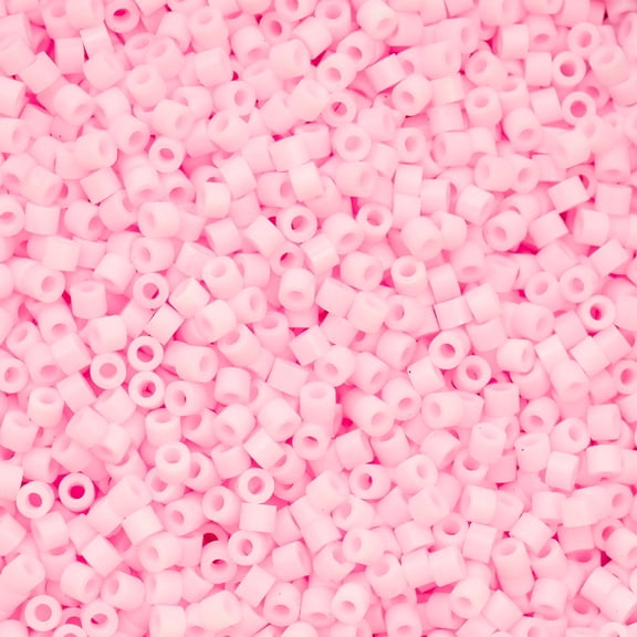 John Bead 25g Cylin Beads Dark Pink Matte Macaron 11/0 Glass Bugle Seed Beads for Jewelry Bracelets Necklaces Earrings Making Embroidery Home Decor