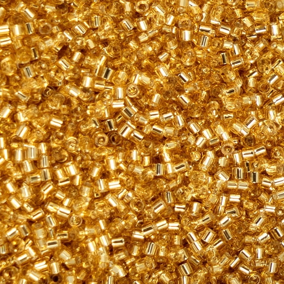 John Bead 25g Cylin Beads Gold Silver Lined 11/0 Glass Bugle Seed Beads for Jewelry Bracelets Necklaces Earrings Making Embroidery Home Decor