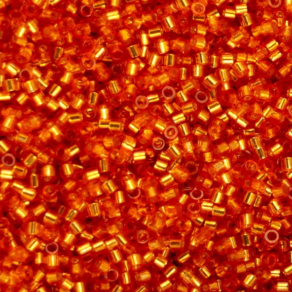 John Bead 25g Cylin Beads Orange Silver Lined 11/0 Glass Bugle Seed Beads for Jewelry Bracelets Necklaces Earrings Making Embroidery Home Decor