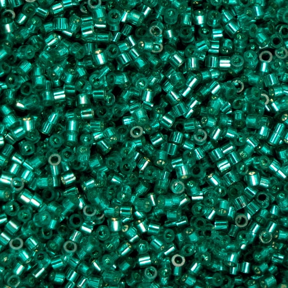 John Bead 25g Cylin Beads Tropic Teal Silver Lined 11/0 Glass Bugle Seed Beads for Jewelry Bracelets Necklaces Earrings Making Embroidery Home Decor