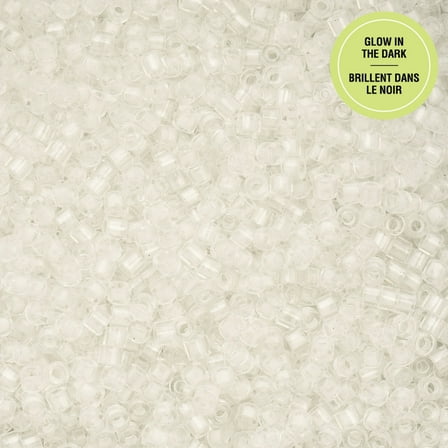 John Bead 25g Cylin Beads White to Turquoise Glow in Dark 11/0 Glass Bugle Seed Beads for Jewelry Bracelets Necklaces Earrings Making Embroidery Home Decor