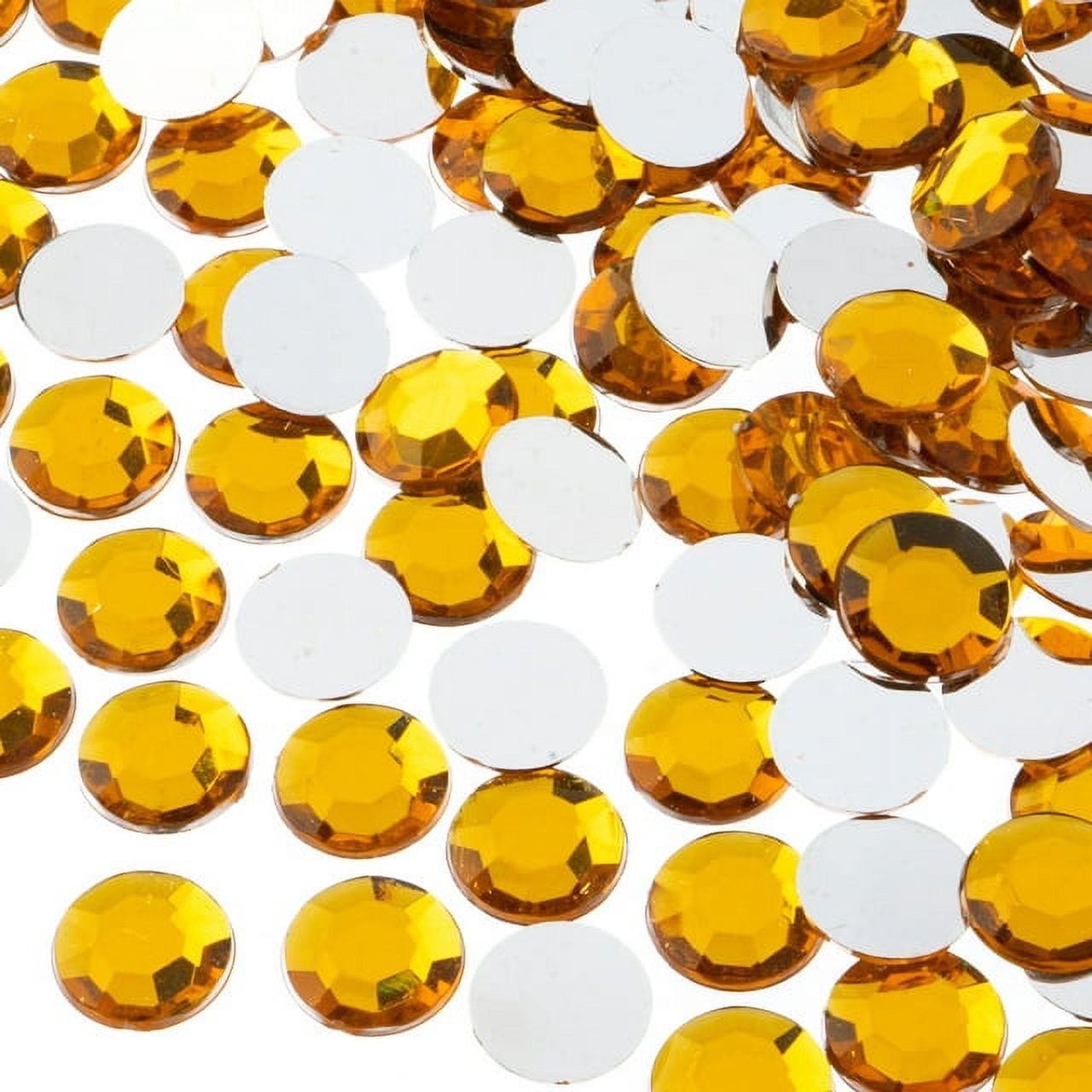 12mm Round Yellow Acrylic Gem Stones (Pack of 300) - Shine Trim