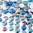 thumbnail image 1 of John Bead 400-Piece 12mm (SS50) | Purple AB Acrylic Round Flat Back Rhinestones, 1 of 5