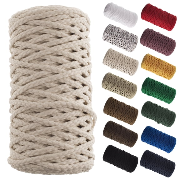 John Bead™ 4mm Beige Braided Macrame Cord, 70yds