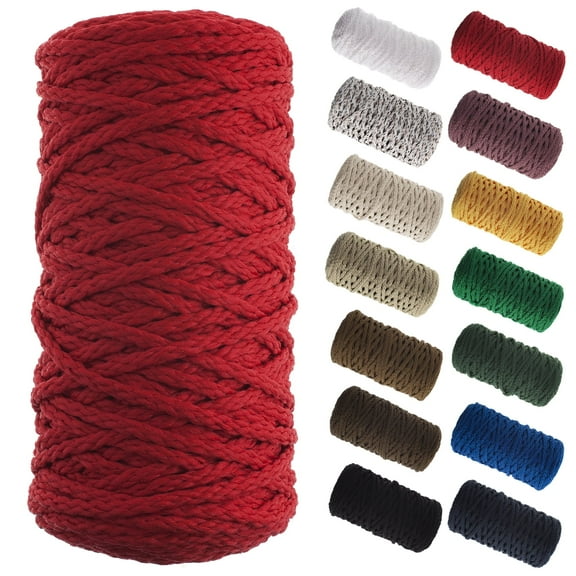John Bead™ 4mm Red Braided Macrame Cord, 70yds