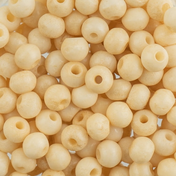John Bead 4mm Round Natural Bone Beads, 200pcs