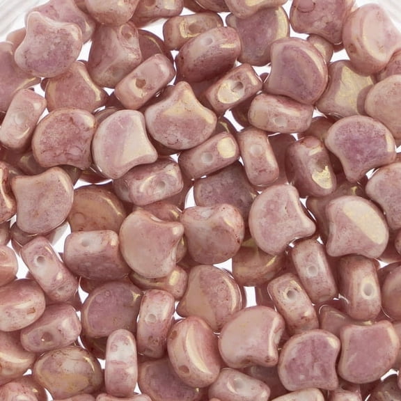 John Bead 50 Grams Czech Chalk Red Terracotta Glass Ginkgo Leaf Beads | 03000-15495