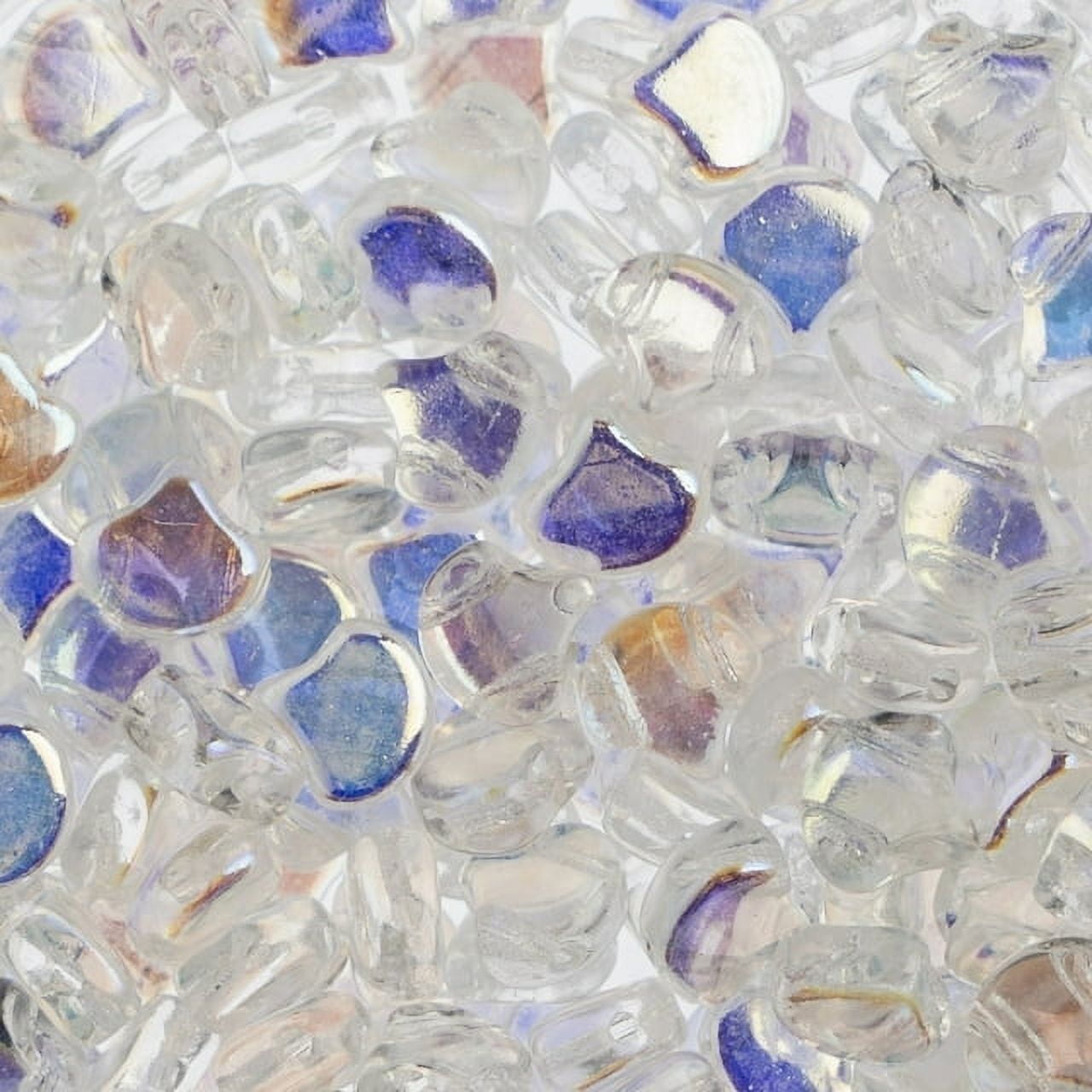 John Bead 50 Grams Czech Crystal AB Glass Ginkgo Leaf Beads | 00030-28701