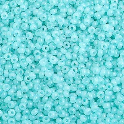 John Bead (500g) Czech Glass Seed Beads 10/0 Alabaster Light Turquoise SOLGEL