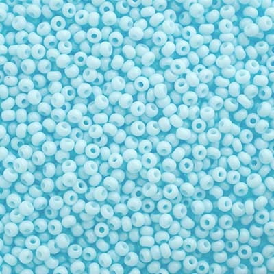 John Bead (500g) Czech Glass Seed Beads 10/0 Chalk Light Blue SOLGEL